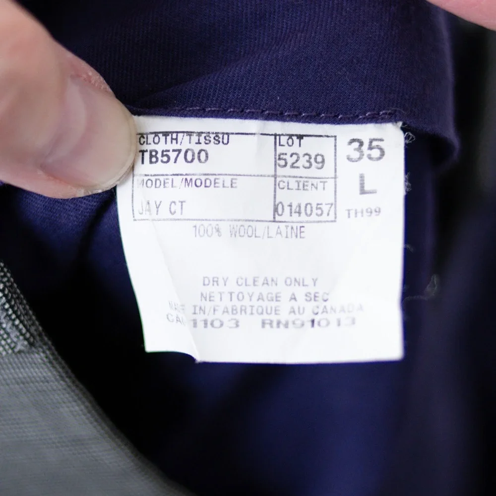 Ted Baker London Jay CT Wool Dress Pants Mens 35L Gray Micro Check Italian